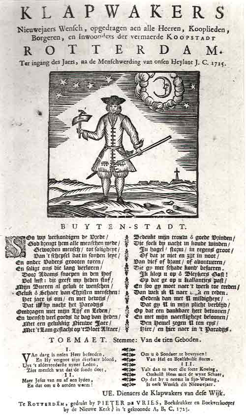 Nieuwjaarswens klapwakers 1725